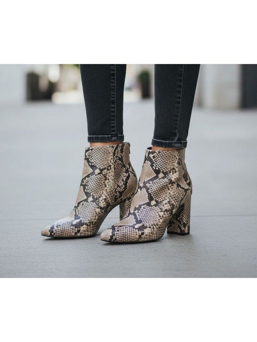 Chelsea & Violet Snakeskin Ankle Booties Size 9M